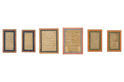 Lot 84 - SIX LOOSE FOLIOS OF NASKH CALLIGRAPHY