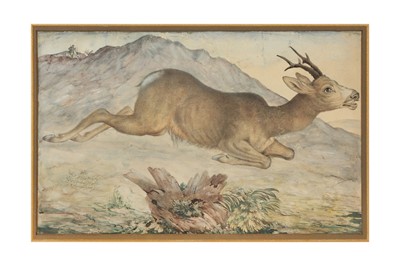 Lot 89 - A NATURALISTIC STUDY OF A SHOT DEER