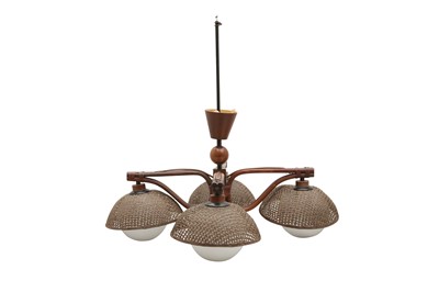 Lot 594 - A BENTWOOD FOUR BRANCH ELECTROLIER