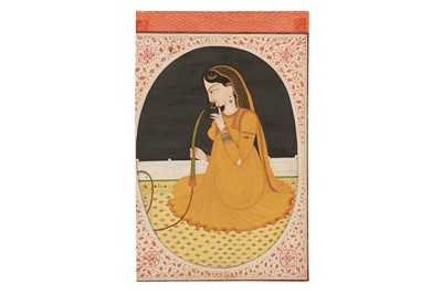 Lot 233 - A LADY SMOKING ON A TERRACE