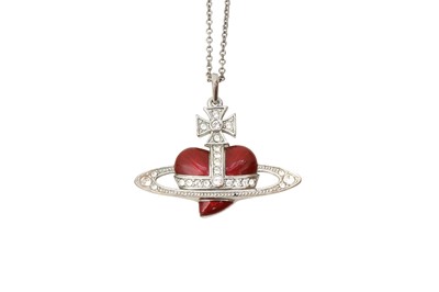 Lot 2 - Vivienne Westwood Red Heart Large Orb Pendant