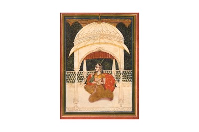 Lot 225 - A COURTLY LADY PLAYING A TAMBURA (TANPURA)