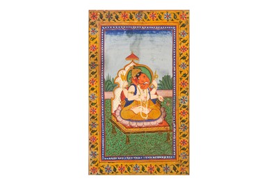 Lot 249 - LORD GANESHA ENTHRONED