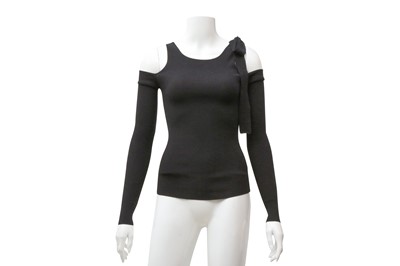 Lot 725 - Gucci Black Knit Cold Shoulder Top - Size XS
