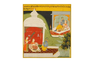 Lot 242 - TWO LOVE SCENES WITH RADHA AND KRISHNA