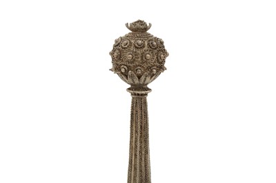 Lot 293 - A SILVER FILIGREE ROSEWATER SPRINKLER (GULABPASH)