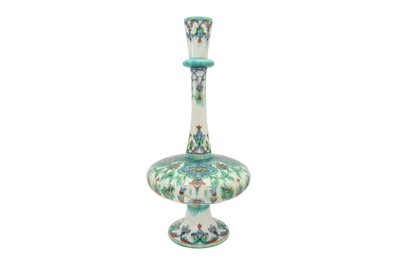 Lot 504 - AN IZNIK-STYLE SAMSON POTTERY VASE