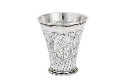 Lot 487 - A Gustav III late 18th century Swedish silver beaker, Jönköping 1772 by Olaus Hasselquist (1738-1792, master 1768)