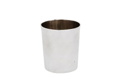 Lot 486 - A Karl XIII early 19th century Swedish silver beaker, Kalmar 1813 by Nils Lorens Kjellberg (active 1805-30)
