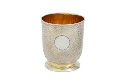 Lot 588 - A Victorian sterling silver gilt beaker, London 1845 by Charles Frederick Hancock