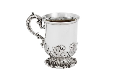 Lot 586 - An early Victorian sterling silver christening mug, London 1837 by Barnards