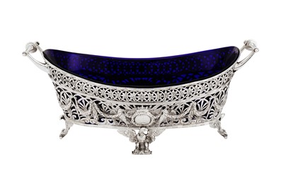 Lot 495 - An early 20th century German silver basket or fruit bowl, Hanau by B. Neresheimer & Sohne, import marks for Chester 1906 by Berthhold Muller