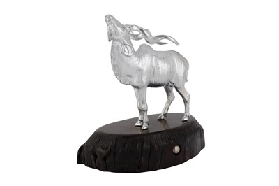 Lot 342 - A contemporary South African silver model of a Kudu Bull, Zimbabwe 2006 by Patrick Mavros