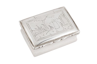 Lot 44 - AN 18TH CENTURY DUTCH SILVER SNUFF BOX, POSSIBLY DOKKUM