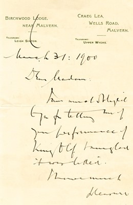 Lot 129 - Elgar (Edward)