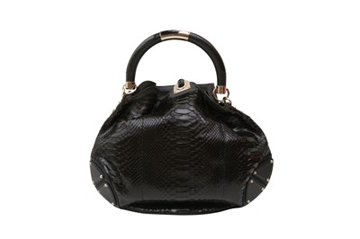 Lot 397 - λ Gucci Dark Green Python Bamboo Indy Bag