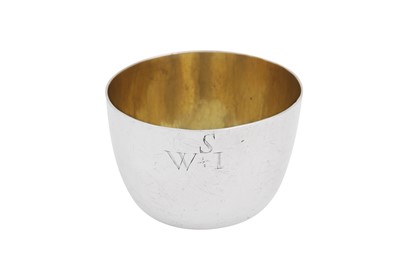 Lot 697 - A rare George II provincial sterling silver tumbler cup, Chester 1737 by Richard Richardson II (active 1732 – 1772)