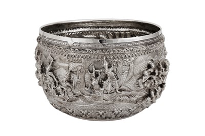 Lot 117 - A mid-20th century Burmese silver bowl, Rangoon circa 1950