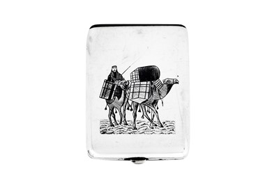 Lot 451 - An early 20th century Iraqi silver and niello book of matches holder, Basra or Omara circa 1930-40 signed Majeed