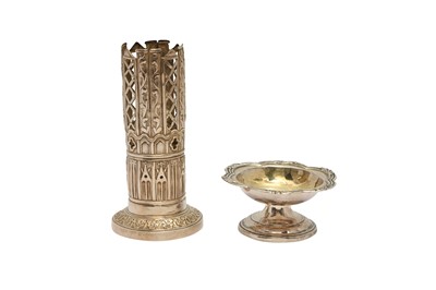 Lot 242 - A Nicholas I mid-19th century Russian 84 Zolotnik silver salt, Saint Petersburg 1842 by Carl Magnus Stahle (active 1830-49)