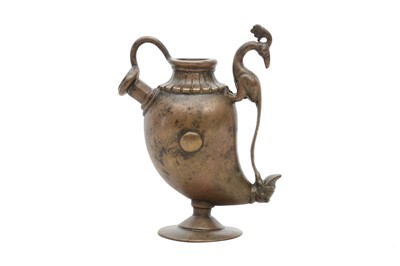 Lot 217 - A MANGO-SHAPED INDIAN BRONZE CONTAINER