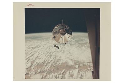 Lot 417 - Apollo 9 -The Command Module Gumdrop approaching for rendezvous over the Earth
