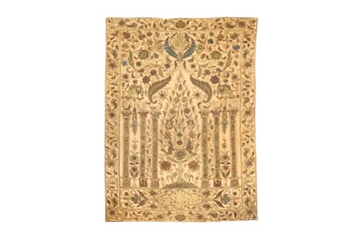 Lot 518 - AN OTTOMAN CEREMONIAL HANGING WITH THE ROYAL QAJAR EMBLEM