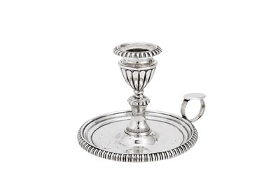 Lot 648 - A George III sterling silver taper chamberstick, Birmingham 1808 by Matthew Boulton