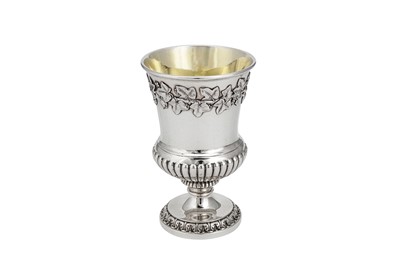 Lot 609 - A George IV sterling silver wine goblet, London 1822 by Robert Garrard II (reg. 16th April 1818)