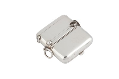 Lot 311 - An Edwardian sterling silver combination vesta case, sovereign case and cheroot cutter, Birmingham 1905 by George Untie