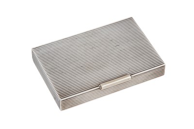 Lot 308 - A George VI sterling silver cigarette box or case, London 1937 by Cartier