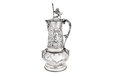 Lot 600 - A good Victorian sterling silver claret or wine drinking set, London 1877 by Elkington and Co