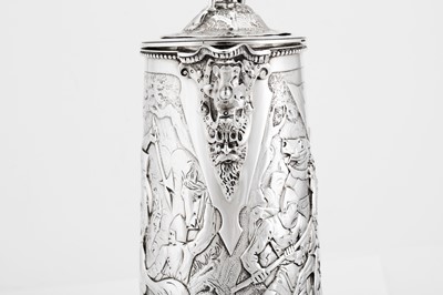 Lot 600 - A good Victorian sterling silver claret or wine drinking set, London 1877 by Elkington and Co
