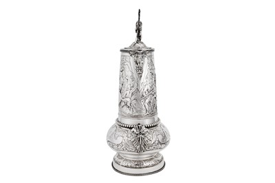 Lot 600 - A good Victorian sterling silver claret or wine drinking set, London 1877 by Elkington and Co
