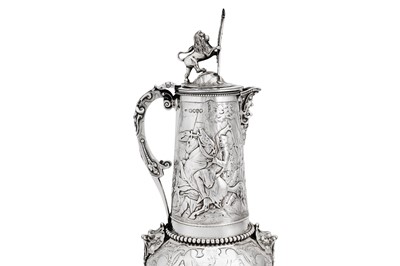 Lot 600 - A good Victorian sterling silver claret or wine drinking set, London 1877 by Elkington and Co