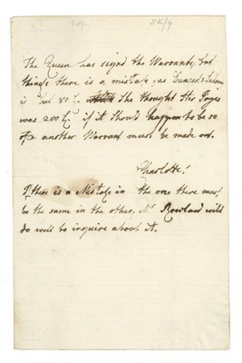 Lot 201 - Charlotte of Mecklenburg-Strelitz, Queen Consort