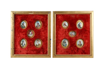 Lot 359 - λ TEN INDIAN IVORY PORTRAIT MINIATURES OF EMINENT SIKH FIGURES