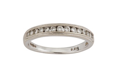 Lot 67 - A diamond half eternity ring