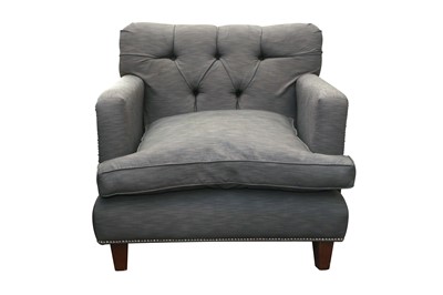 Lot 741 - A CONTEMPORARY LOW ARMCHAIR