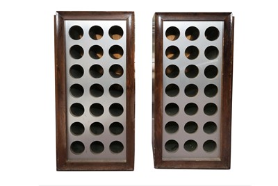 Lot 716 - A PAIR OF CONTEMPORARY TWENTY-ONE BOTTLE WINE RACKS