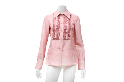 Lot 231 - Valentino Pink Silk Dress Shirt - Size 40