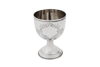 Lot 584 - A Victorian sterling silver goblet, London 1861 by Robert Hennell III
