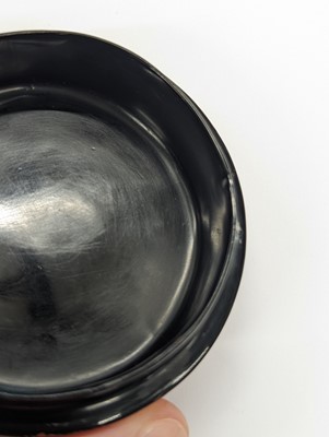 Lot 68 - A CHINESE CINNABAR LACQUER 'LYCHEE' CIRCULAR SEAL PASTE BOX AND COVER