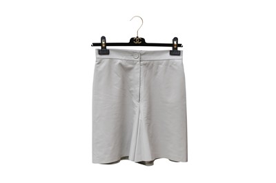Lot 352 - Chanel Runway Grey Leather CC Logo Short