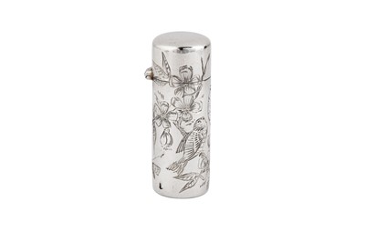Lot 315 - A Victorian sterling silver scent bottle, London 1882 by Sampson Mordan