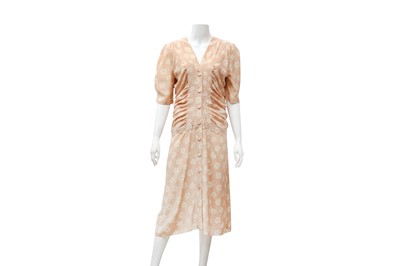 Lot 62 - Bottega Veneta Blush Silk Floral Print Dress - Size 44