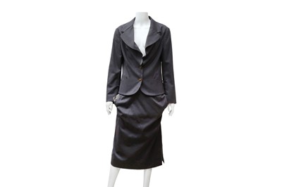 Lot 381 - Vivienne Westwood Grey Wool Skirt Suit - Size 46