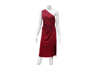 Lot 304 - Gucci Marron Horsebit One Shoulder Dress