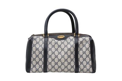 Lot 344 - Gucci Navy Monogram Boston Bag