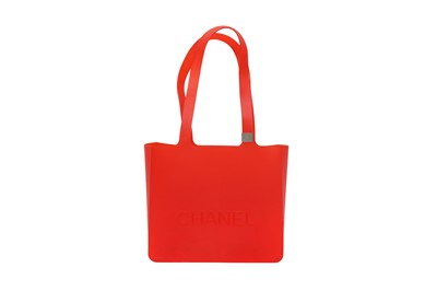 Lot 260 - Chanel Red Jelly Logo Mini Tote